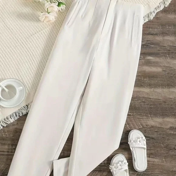 Hight Waist Pants stretch Color White brand new size S M L special office work - Picture 4 of 16
